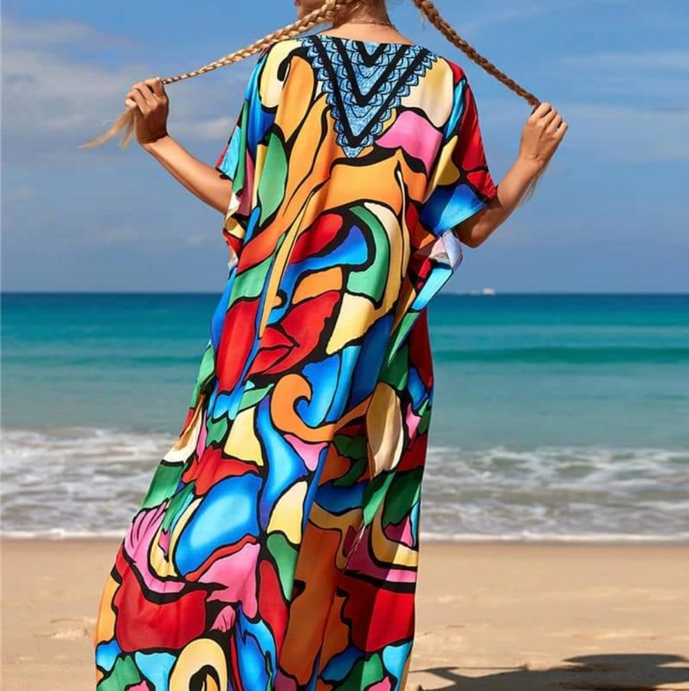 Colorblock Kaftan - image 2